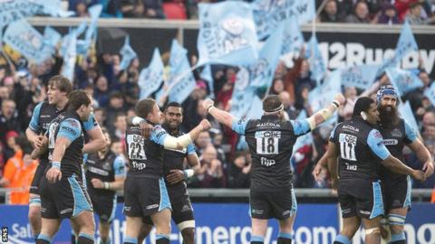 Glasgow Warriors celebrate