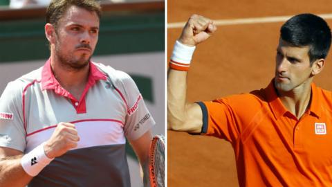 Stan Wawrinka and Novak Djokovic