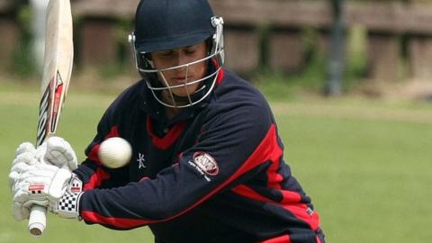 James McCollum batting for Waringstown