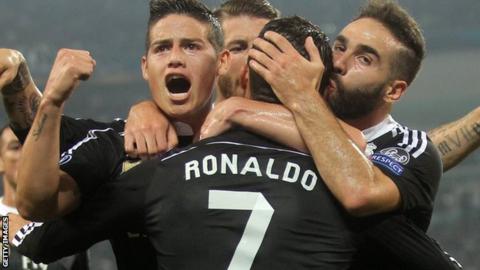 James Rodriguez and Cristiano Ronaldo