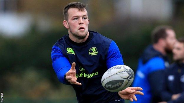 David O’Connor in training with Leinster