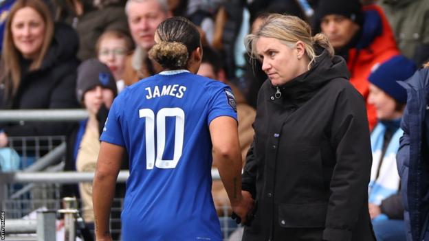 L'entraîneur de Chelsea Emma Hayes et Lauren James