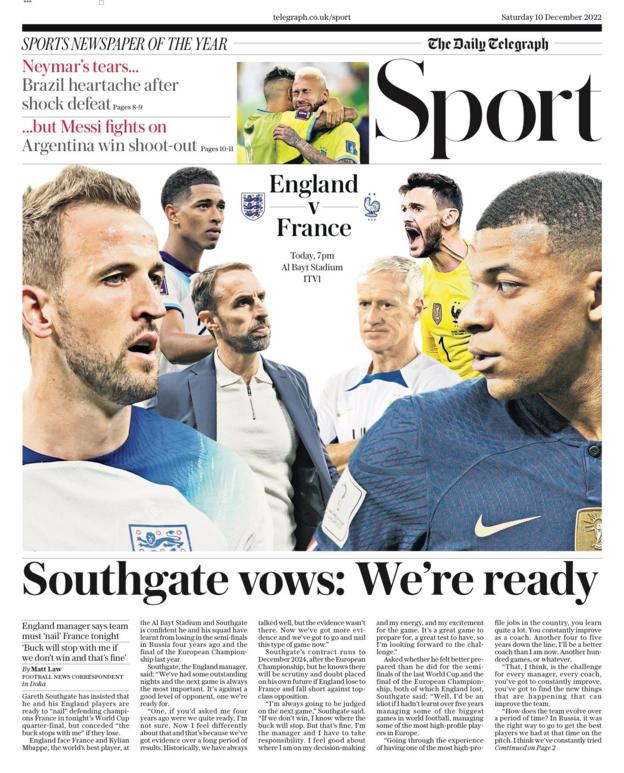 Saturday's Papers - BBC Sport