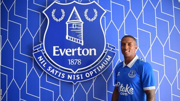 Ashley Young pictured in an Everton shirt