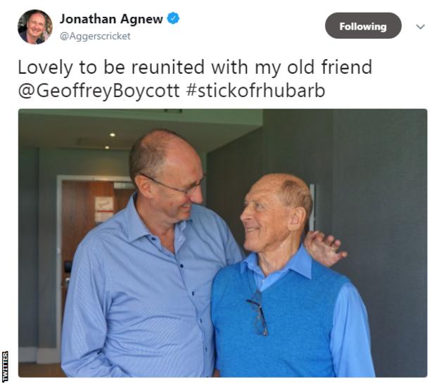 Jonathan Agnew and Geoffrey Boycott