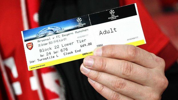 Bayern Munich fans protest at Arsenal ticket cost - BBC Sport - 624 x 351 jpeg 34kB