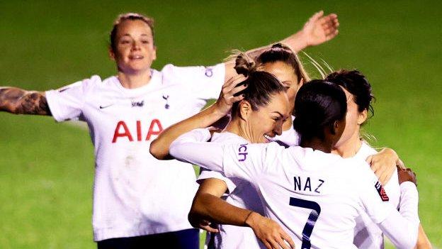 Tottenham Women's player's celebrate