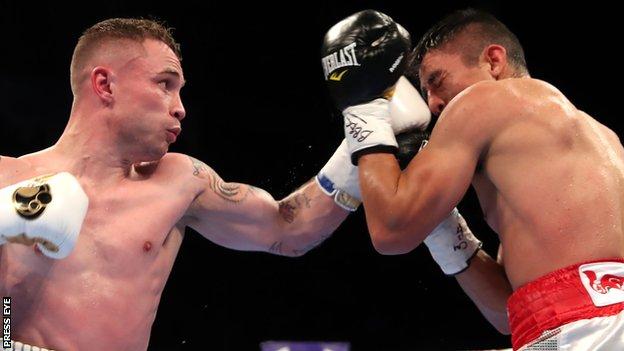 Frampton earned a hard-fought points win over Garcia after 10 months out of the ring