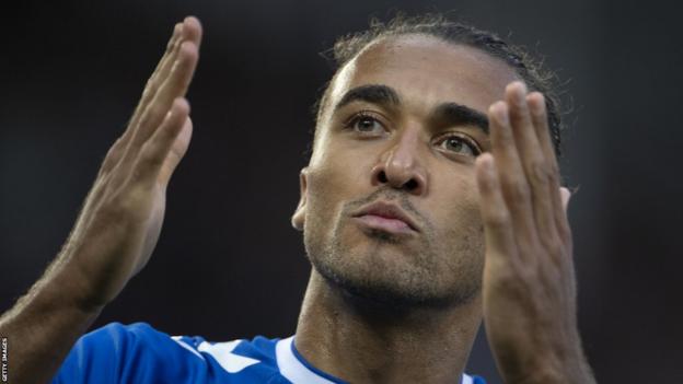 Everton striker Dominic Calvert-Lewin celebrates after scoring in the friendly win against Dynamo Kyiv