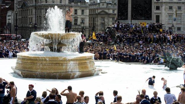 Tartan army in London