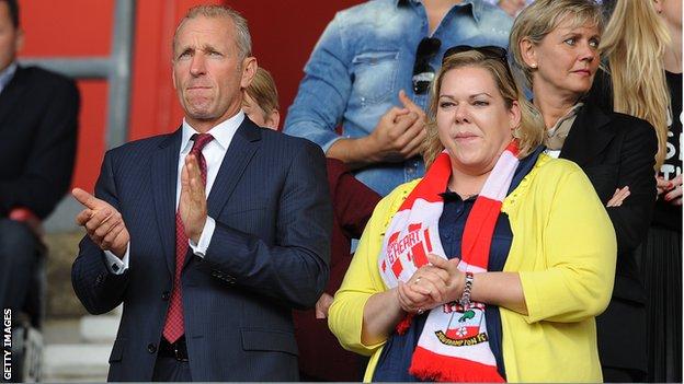 Ralph Krueger with owner Katharina Liebherr