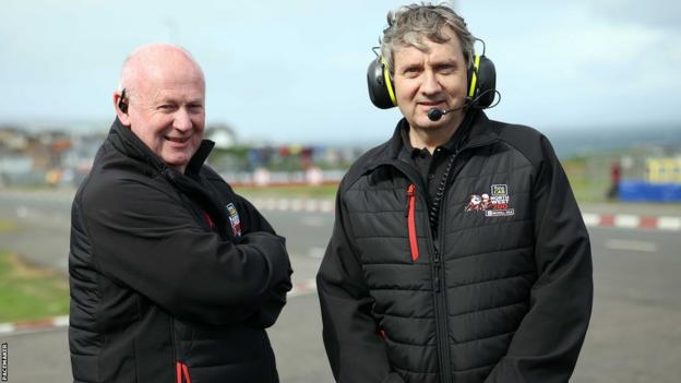Mervyn Whyte (left) is event director at the North West 200