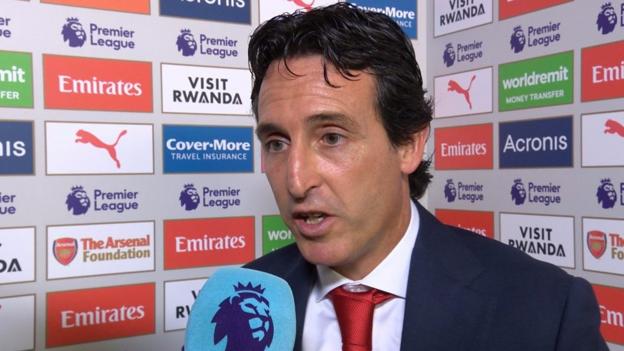 Arsenal 0-2 Man City: Unai Emery says Gunners improved after half-time - BBC Sport