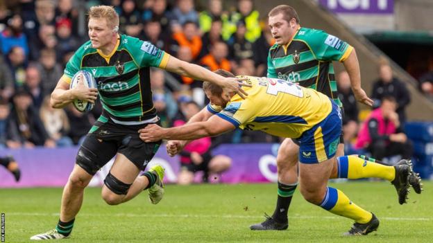Tom Pearson scored his fourth try of the season for Northampton