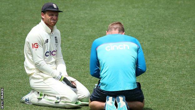 Jos Butter receives treatment from England physio