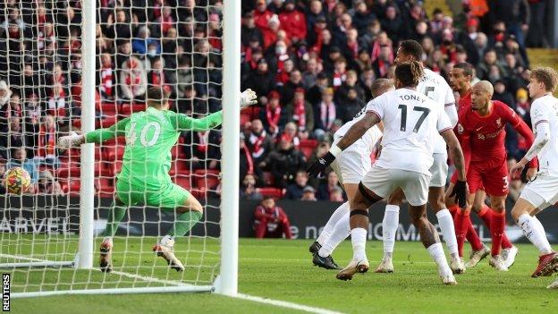 Fabinho scores opening goal for Liverpool