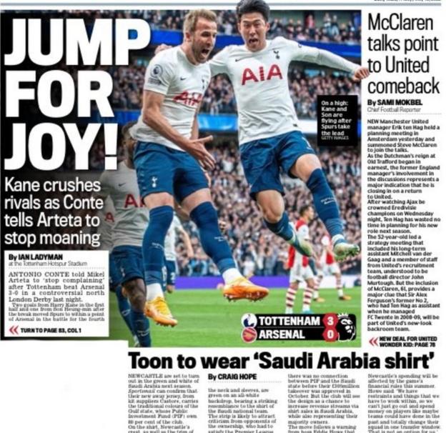 Friday's back pages BBC Sport