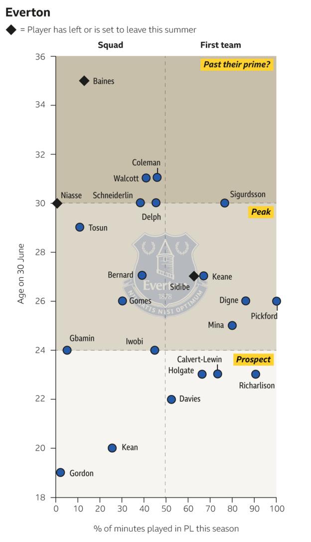 Everton Squad graphic