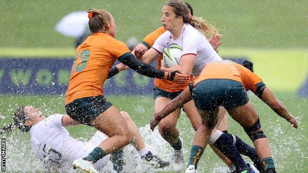 Rugby World Cup England 41 5 Australia Marlie Packer Hat Trick As Red Roses Reach Semi Finals