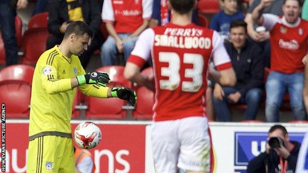 David Marshall is given his marching orders against Rotherham