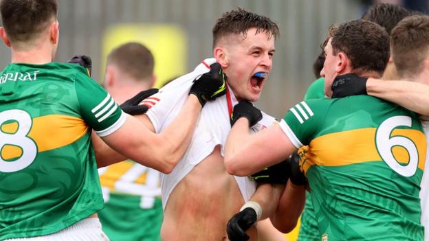 Tempers flared in the second half in Omagh