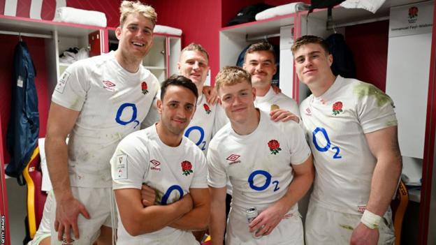 The six Northampton Saints players who represented England against Italy