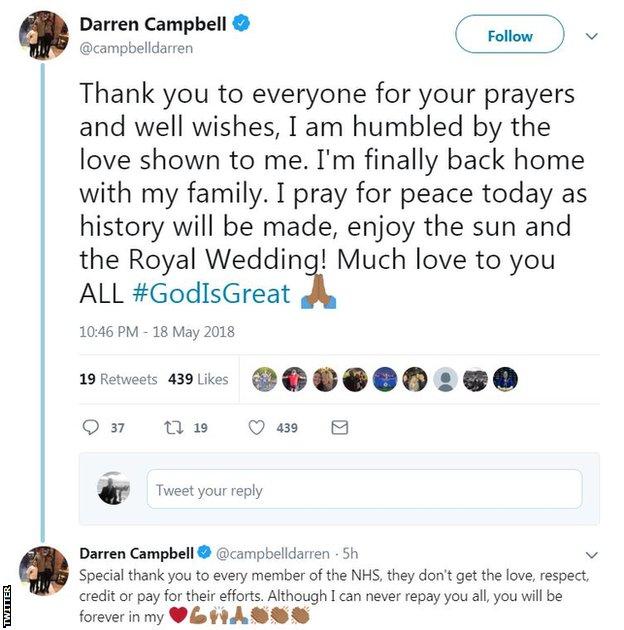 Darren Campbell on Twitter