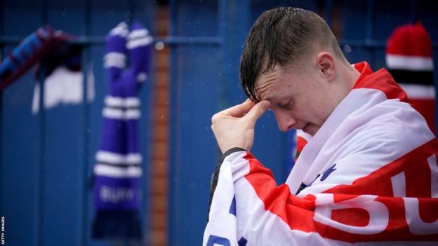 Bury fans cried outside their stadium when the club collapsed in 2019