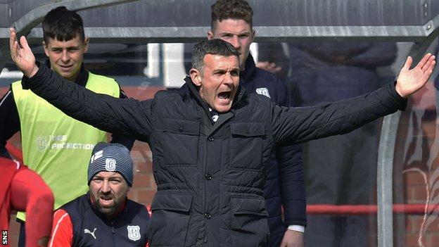 Dundee manager Jim McIntyre leaves post - BBC Sport