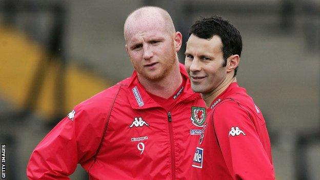 John Hartson and Ryan Giggs were Wales' attacking mainstays during John Toshack's reign as manager from 2004