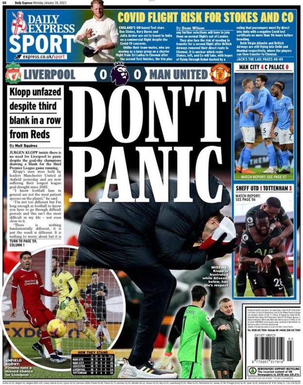 Monday S Back Pages Bbc Sport