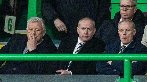 Celtic chairman Peter Lawwell (left) at Celtic Park