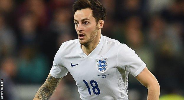 Ryan Mason in action for England