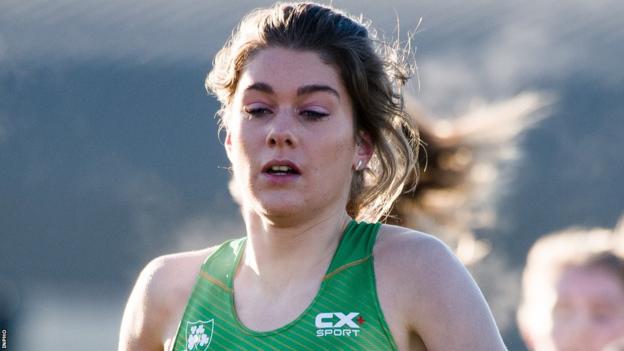 Fiona Everard in action at the 2017 European Cross Country Championships