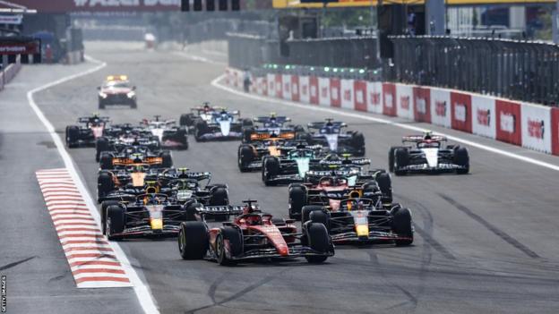 The beginning of the Azerbaijan Grand Prix