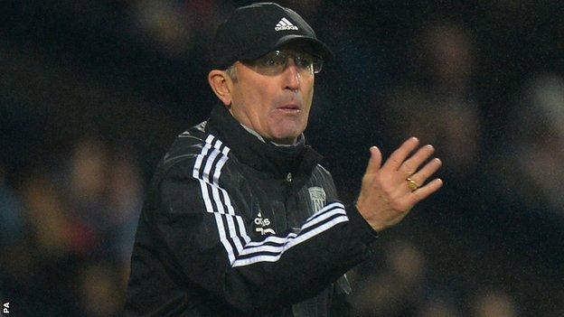 West Bromwich Albion head coach Tony Pulis