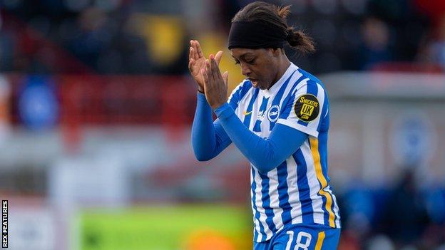 Danielle Carter had not scored for Brighton in the WSL since a goal in a 3-1 defeat at Chelsea in October 2021