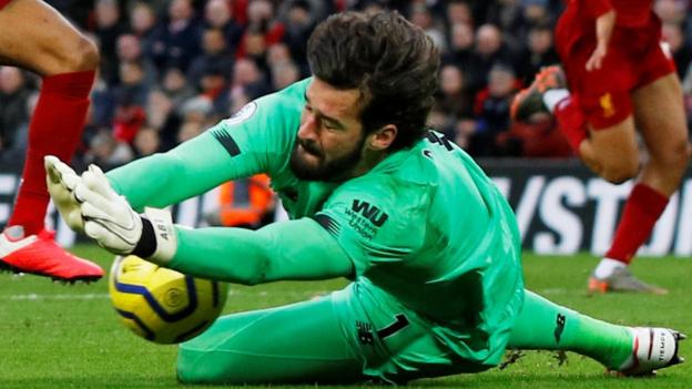 Liverpool's Alisson out of Bournemouth game with hip injury thumbnail