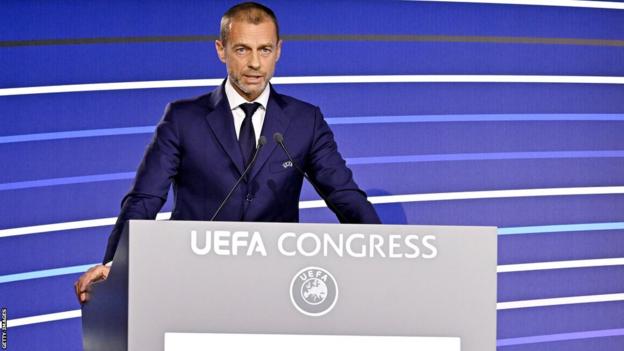 Aleksander Ceferin at Uefa Congress in Paris