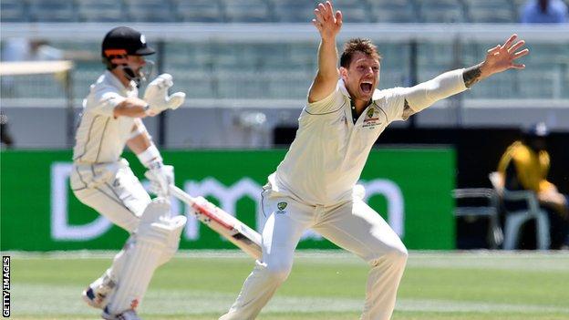 James Pattinson appeals for a wicket