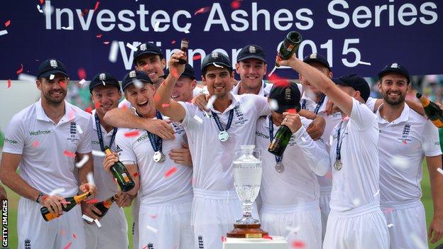 Ashes 2015: England lose fifth Test by innings but win series 3-2 - BBC ...