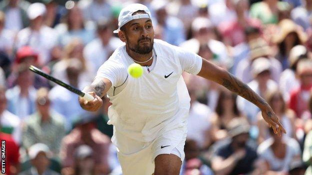 Nick Kyrgios will play in the Wimbledon quarter-finals on Wednesday