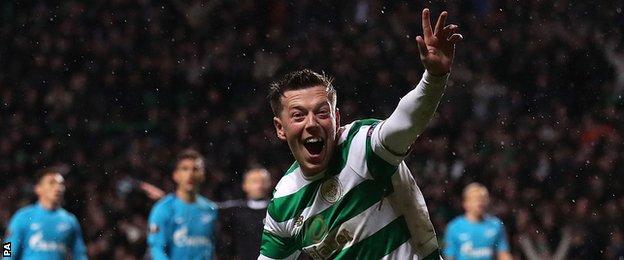 Celtic's Callum McGregor scored the winner in the first leg of the Europa League tie