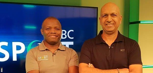 Hussein Manack, pictured right, is still involved in South African cricket as a commentator