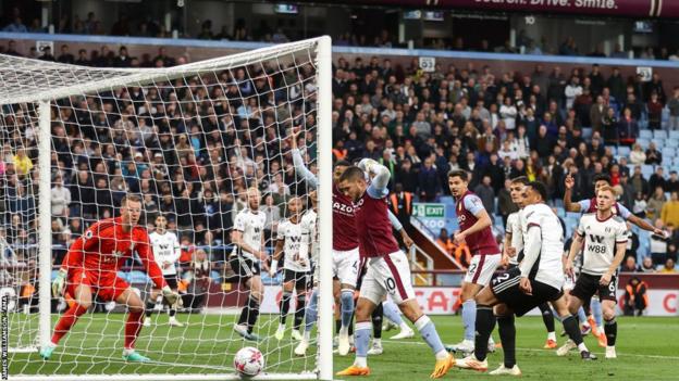 Tyrone Mings scores for Aston Villa