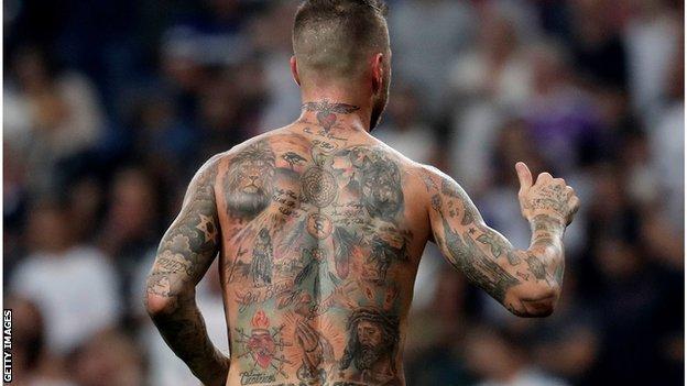 sergio ramos tattoos hand