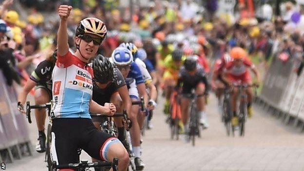 Women's Tour: Christine Majerus takes lead after third-stage win - BBC ...