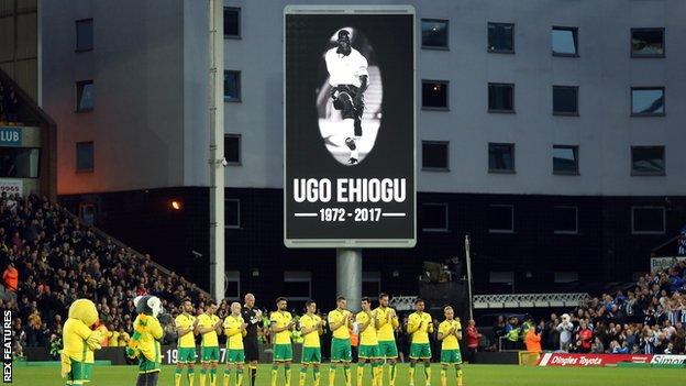Norwich and Brighton honour Ugo Ehiogu at Carrow Road