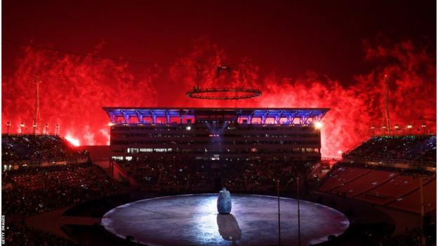 Fireworks at the opening ceremony