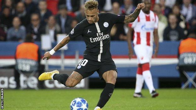 St-Germain 6-1 Red Star Belgrade: Neymar hat-trick helps PSG to emphatic BBC Sport